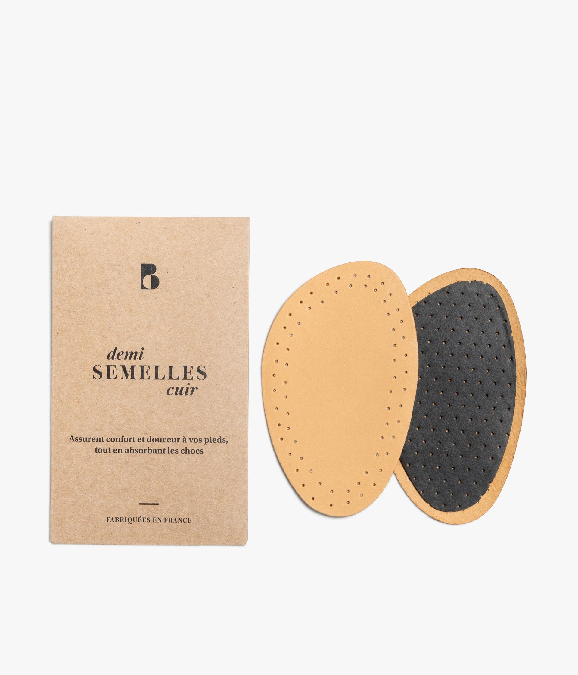 Demi-semelles en cuir et latex
