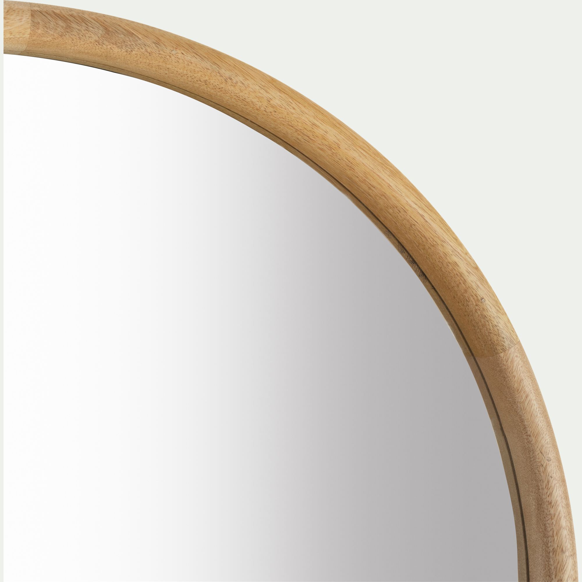 ARDARA - Miroir rond en bois de manguier - naturel D70cm