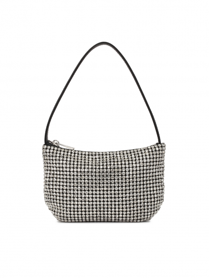 Small handbag with silver zircons