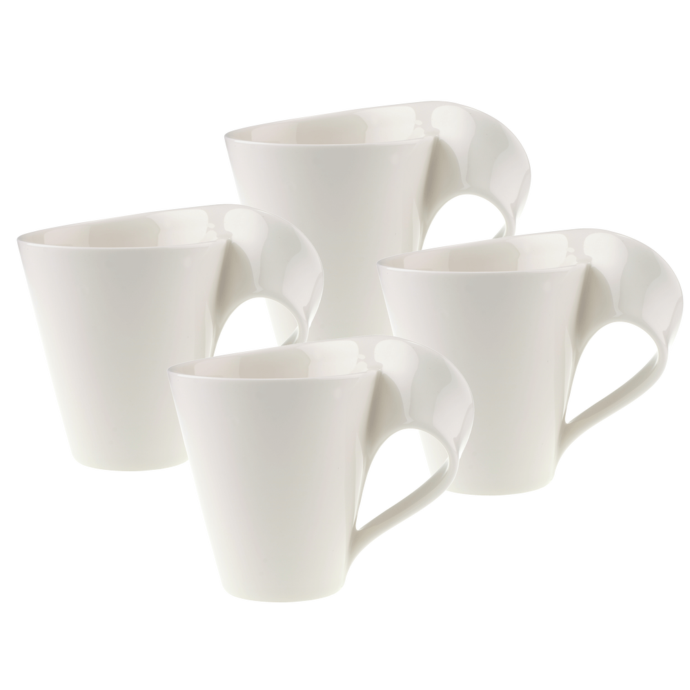 NewWave Mug set - White, Premium Porcelain