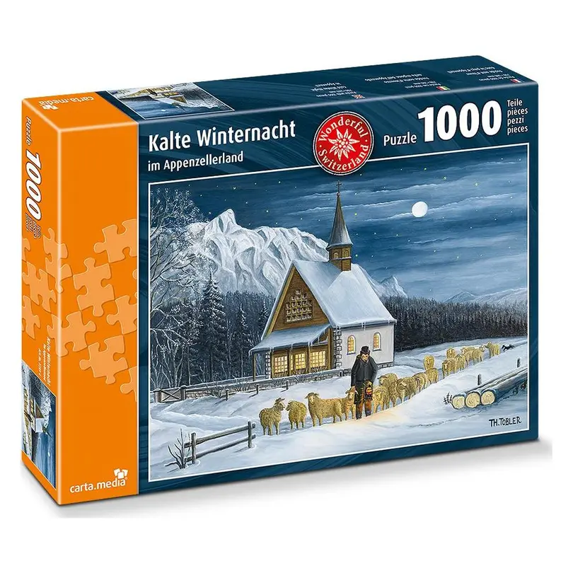 Puzzle 1000er-Set Winternacht im Appenzellerland