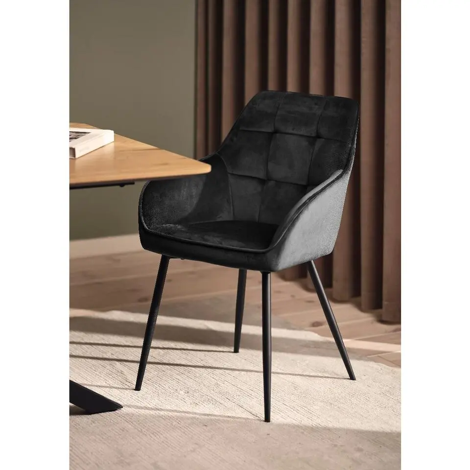 Nordic Home - Angelo armstoel velvet - donkergrijs