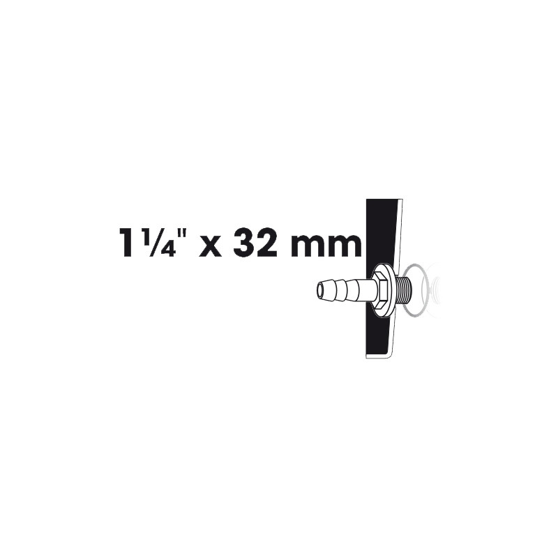 Embout à olive filetage extérieur 5/4 x 32 mm UBBINK