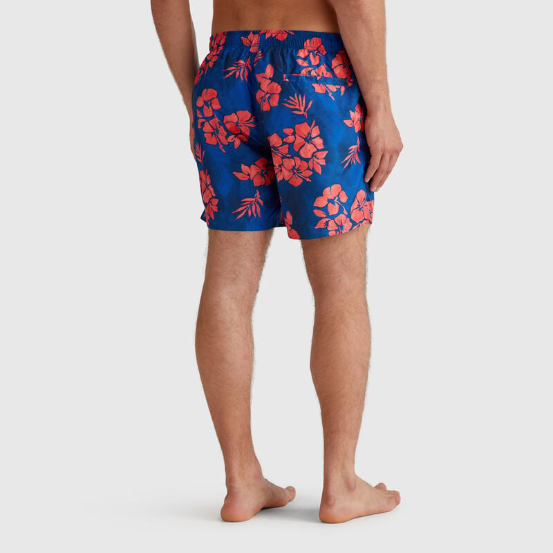 Patterned swim trunks in nylon