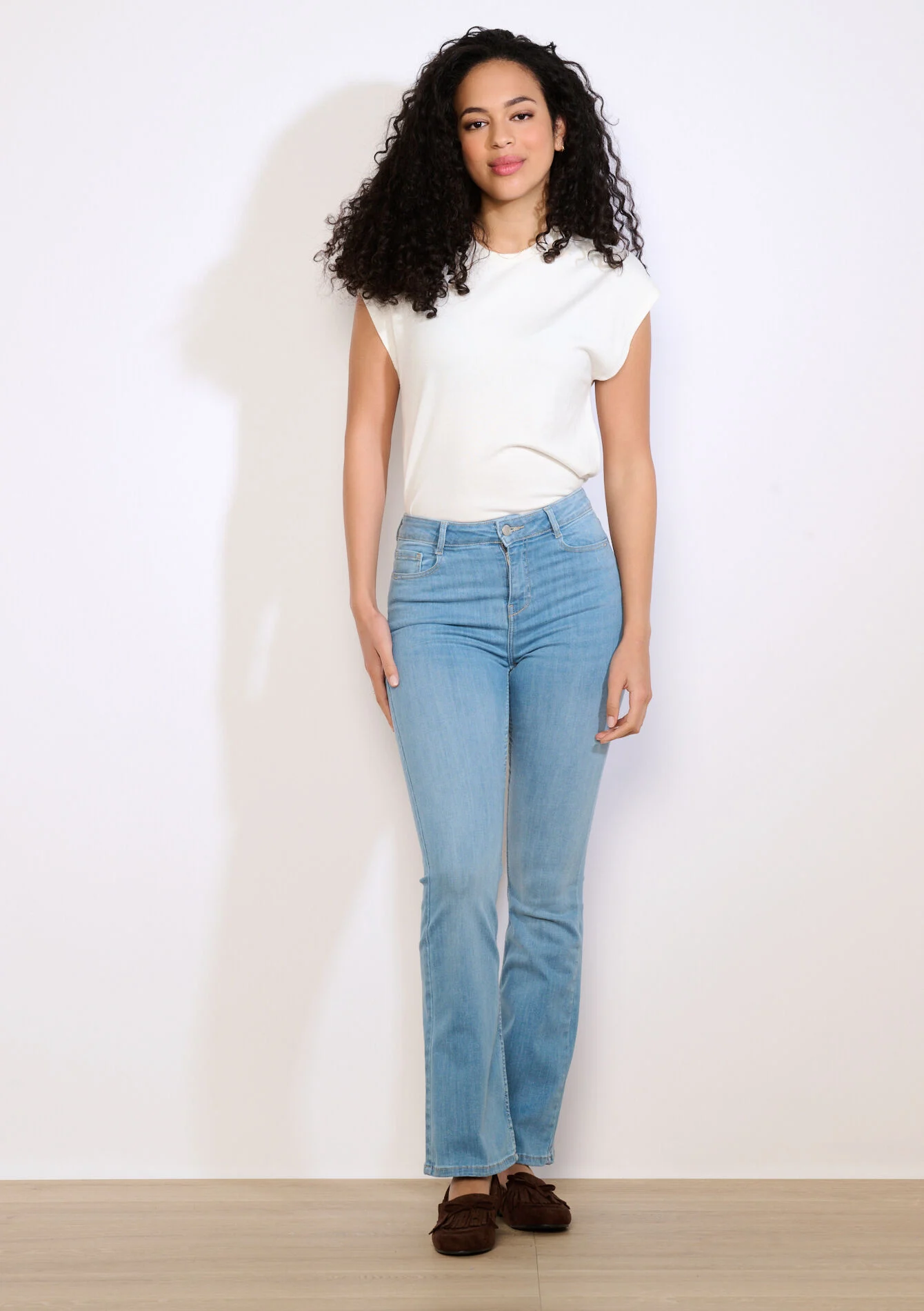Bootcut jeans met hoge taille