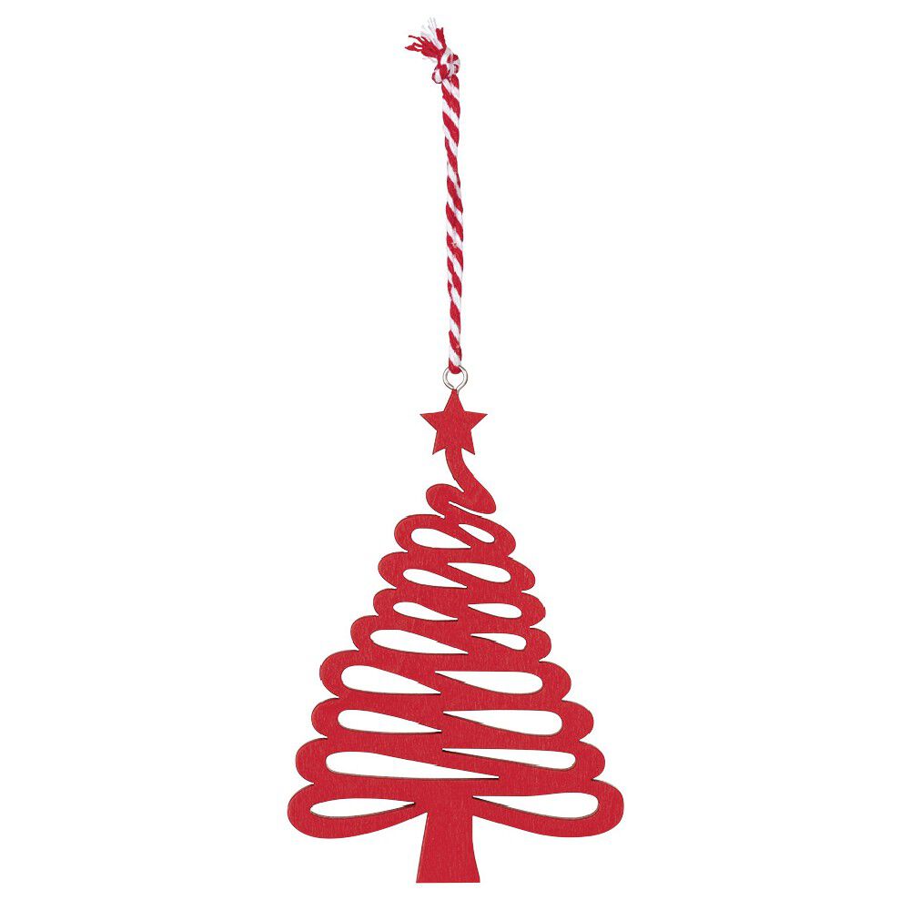 Suspension de No&euml;l Sapin (2 modèles rouge ou blanc)