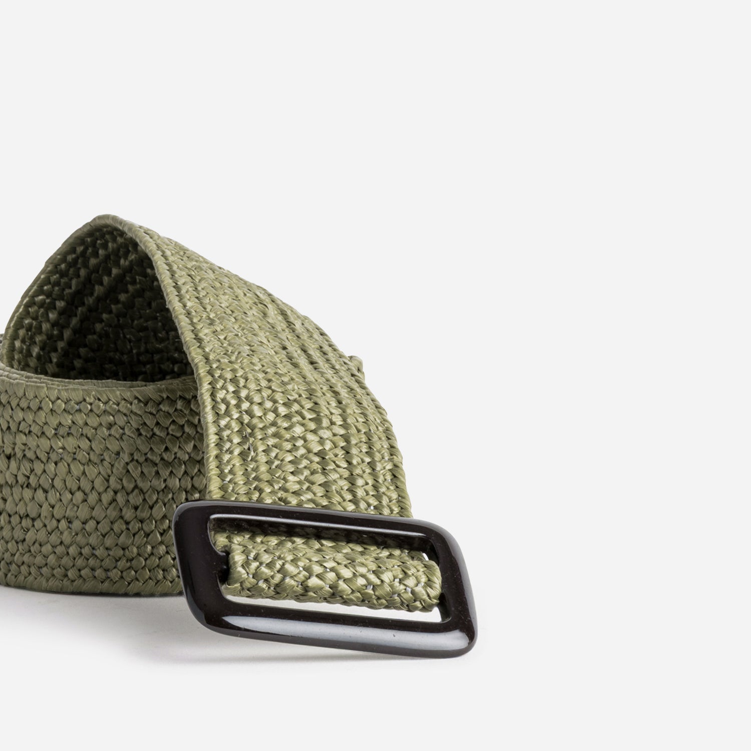 Ceinture kaki tressée