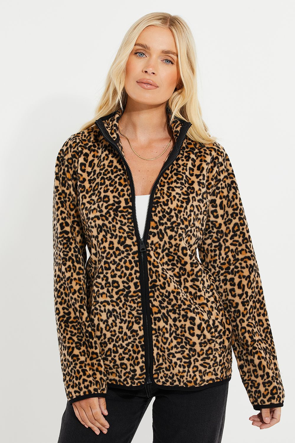 Threadbare Peach' Microfleece Zip Through