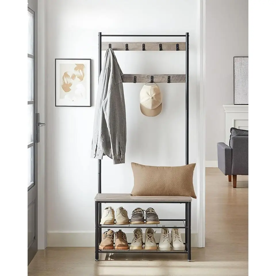 Parya Home 3-in-1 Kapstok met Schoenenrek �?Entreekast met bankje