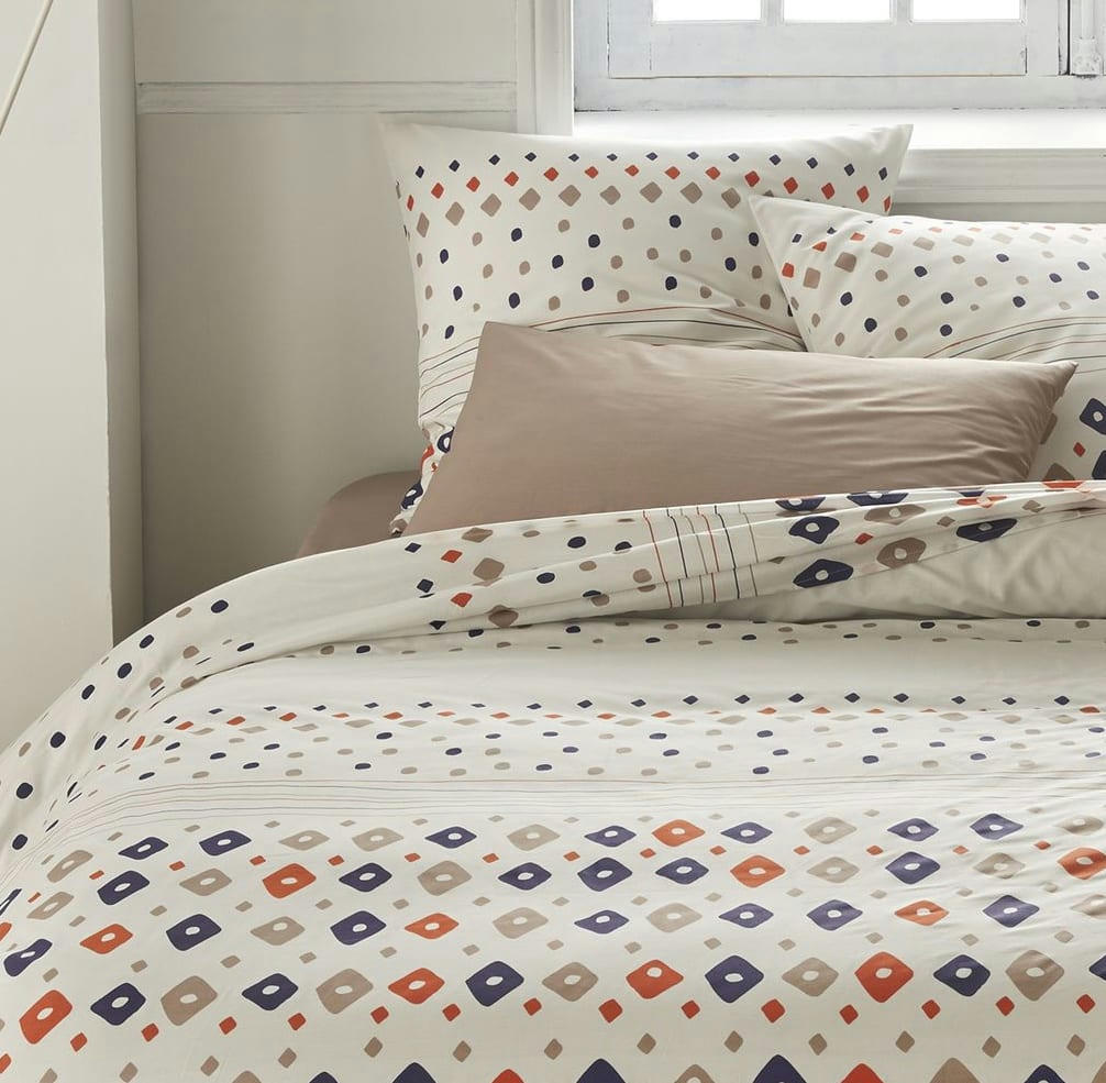 TOGO - Parure housse de couette coton blanc 240x260 cm