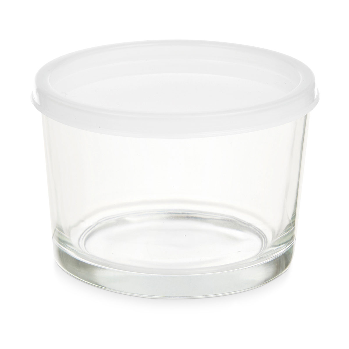 Caixa redonda com tampa em vidro 200ml
