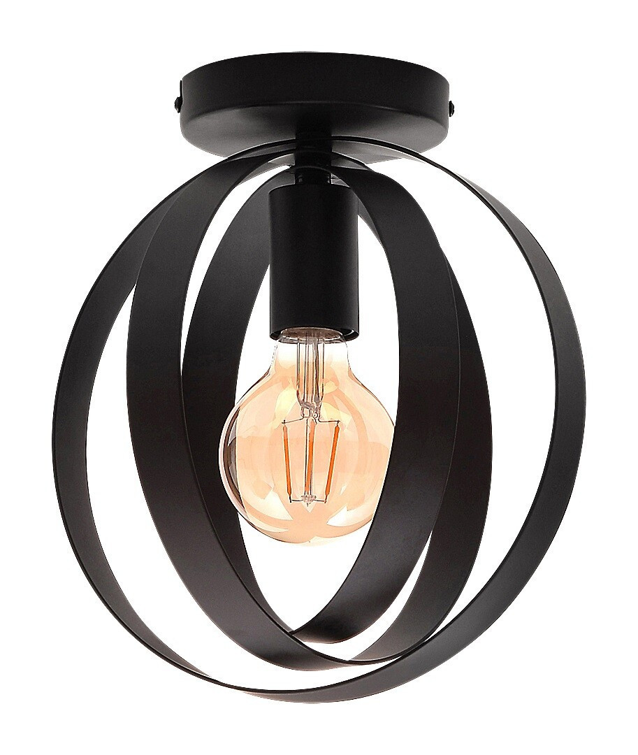 Lampa sufitowa czarna Cortado 1xE27x40W wym: 28x25x25 cm Rabalux
