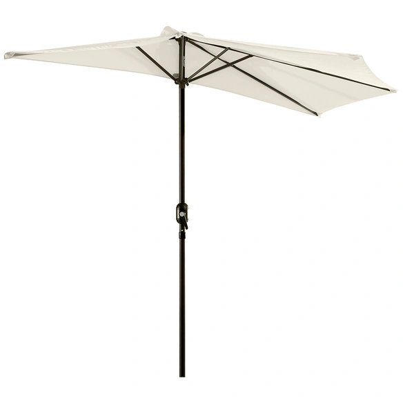 Sonnenschirm, Höhe: 249 cm, cremeweiß/schwarz