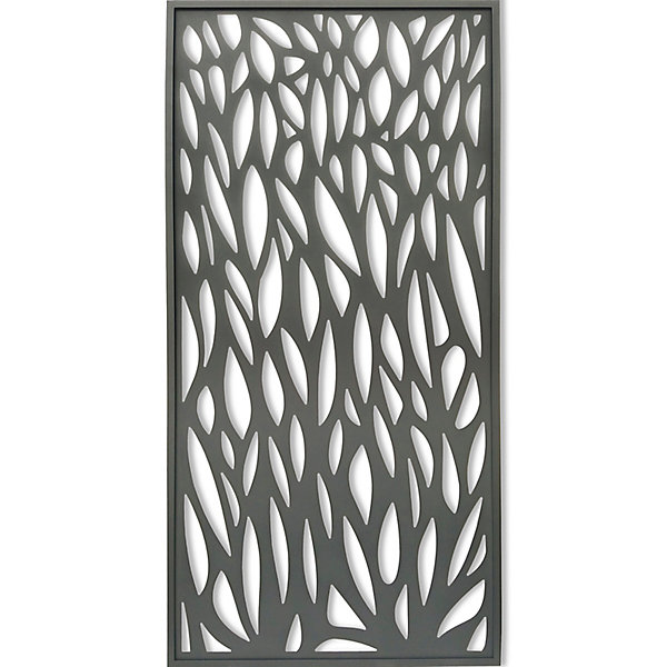 Panneau Feuilles Neva L.179 x H.88 cm aluminium taupe