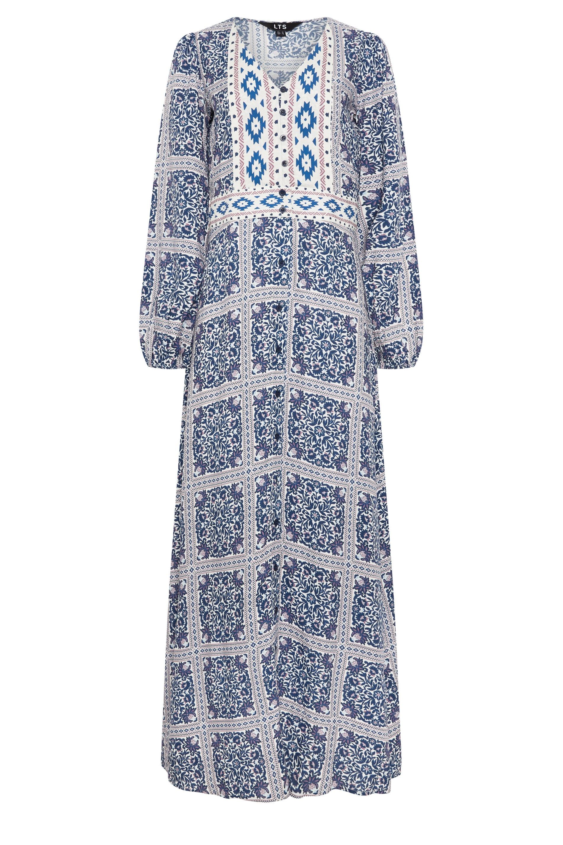 Long Tall Sally Tall Tile Print Button Maxi Dress