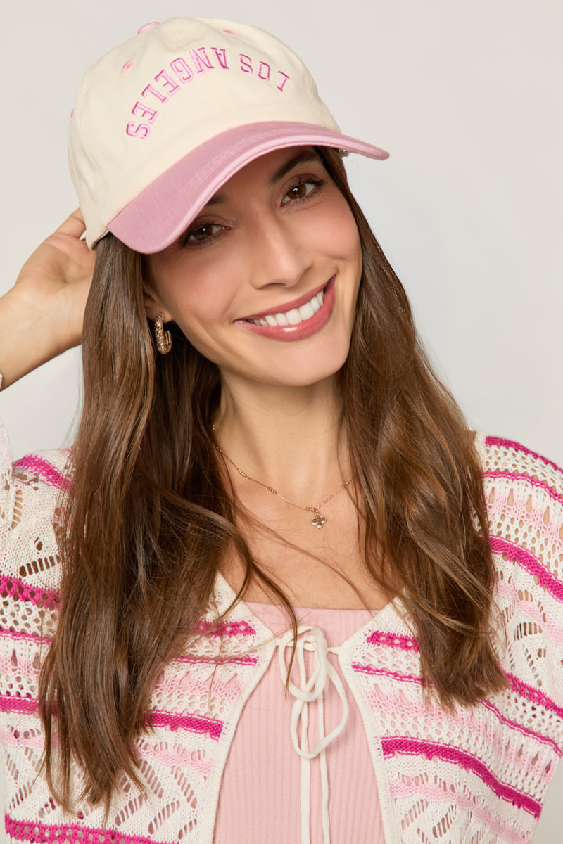 Upside Down LA Baseball Hat