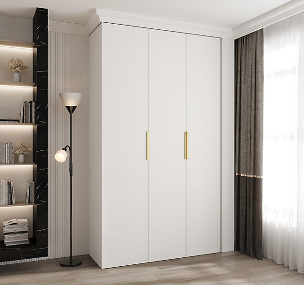 Armoire Como 4 a portes battantes H. 245 x L. 140 x P. 50, 3 portes