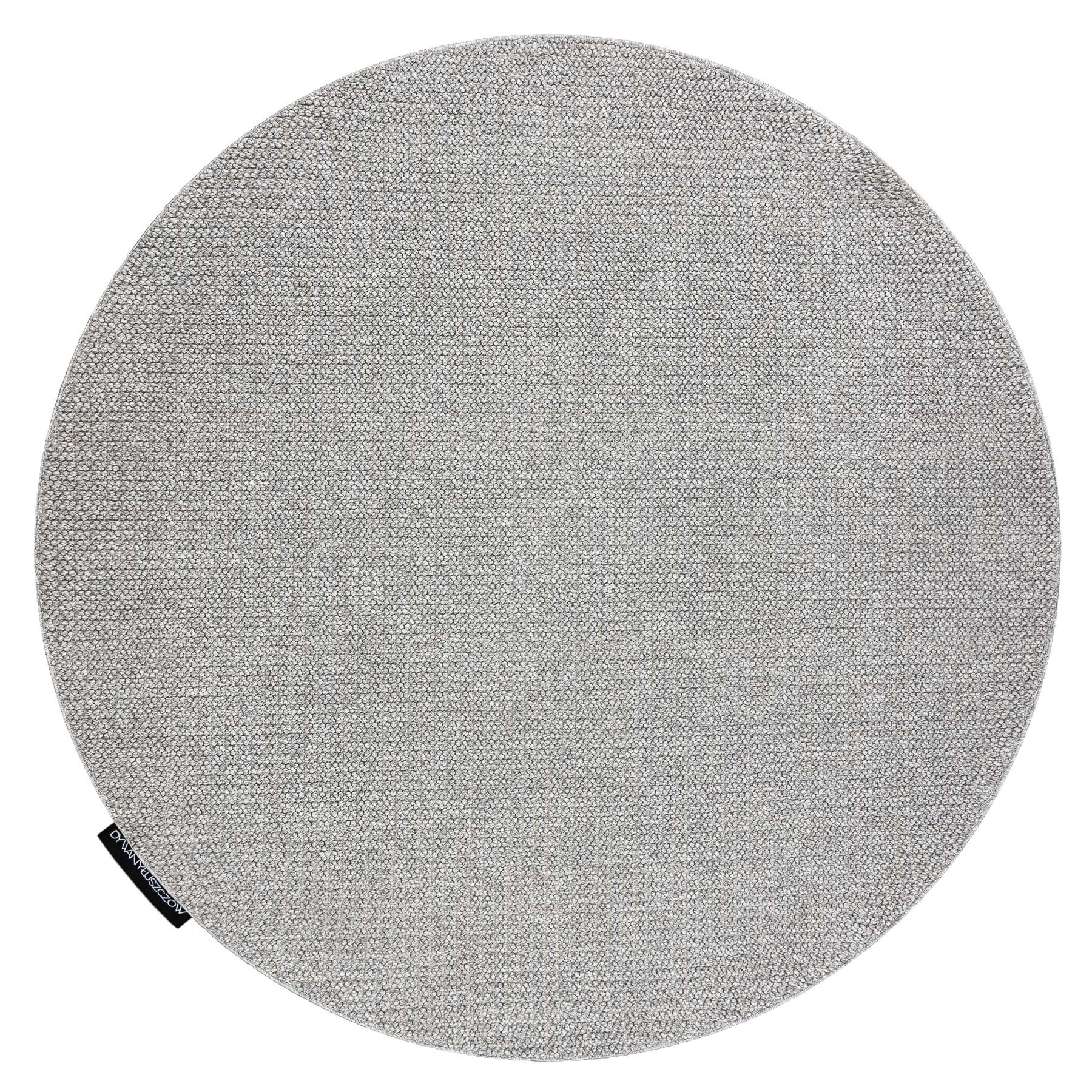 Dywan CASABLANCA LOOP jasny szary pętelkowy, miękki koło 80 cm
