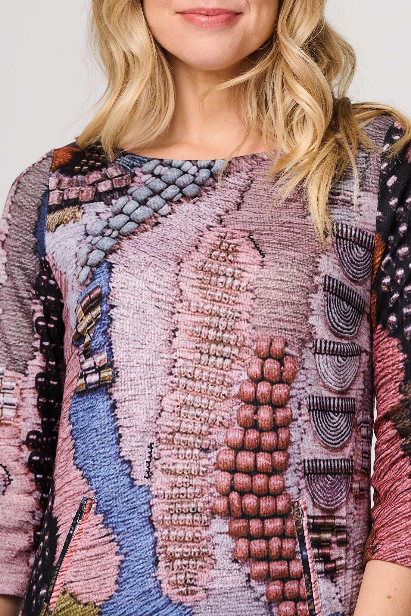 Izabel London Printed 3/4 Sleeve Tunic Dress