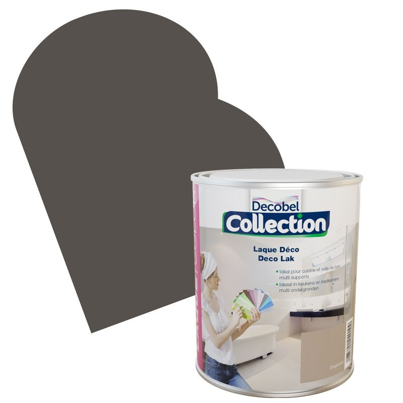 Laque Déco Poivre Noir satinée 2,5 L DECOBEL