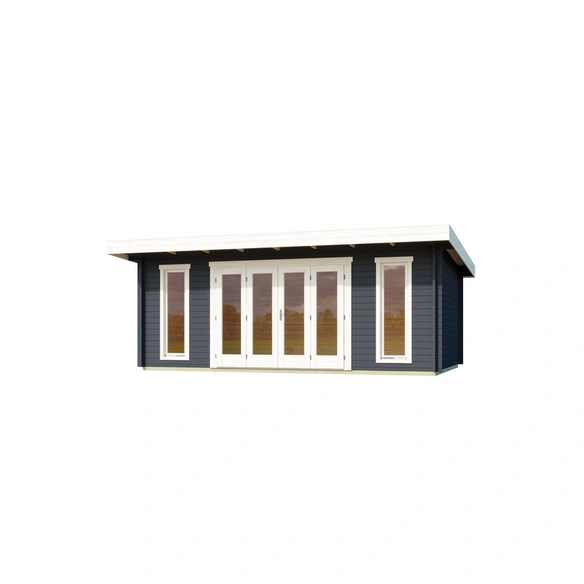 Gartenhaus »Sussex«, BxHxT: 630 x 239,4 x 470 cm, (Außenmaß inkl. Dachüberstand), carbongrau