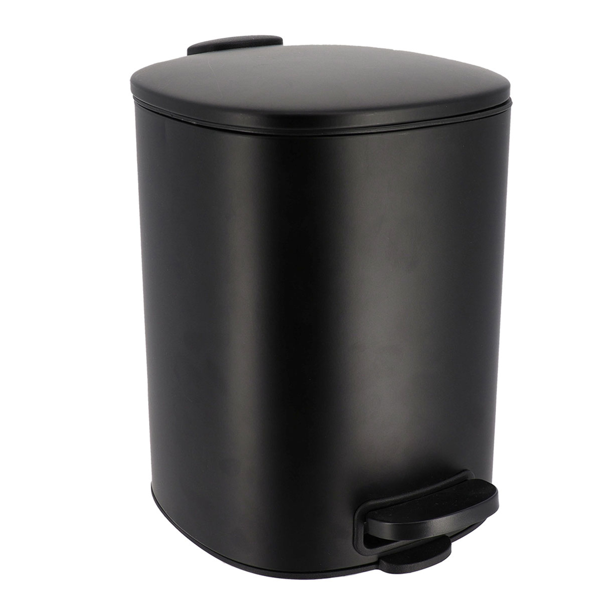 Balde wc com pedal e soft close preto 5l