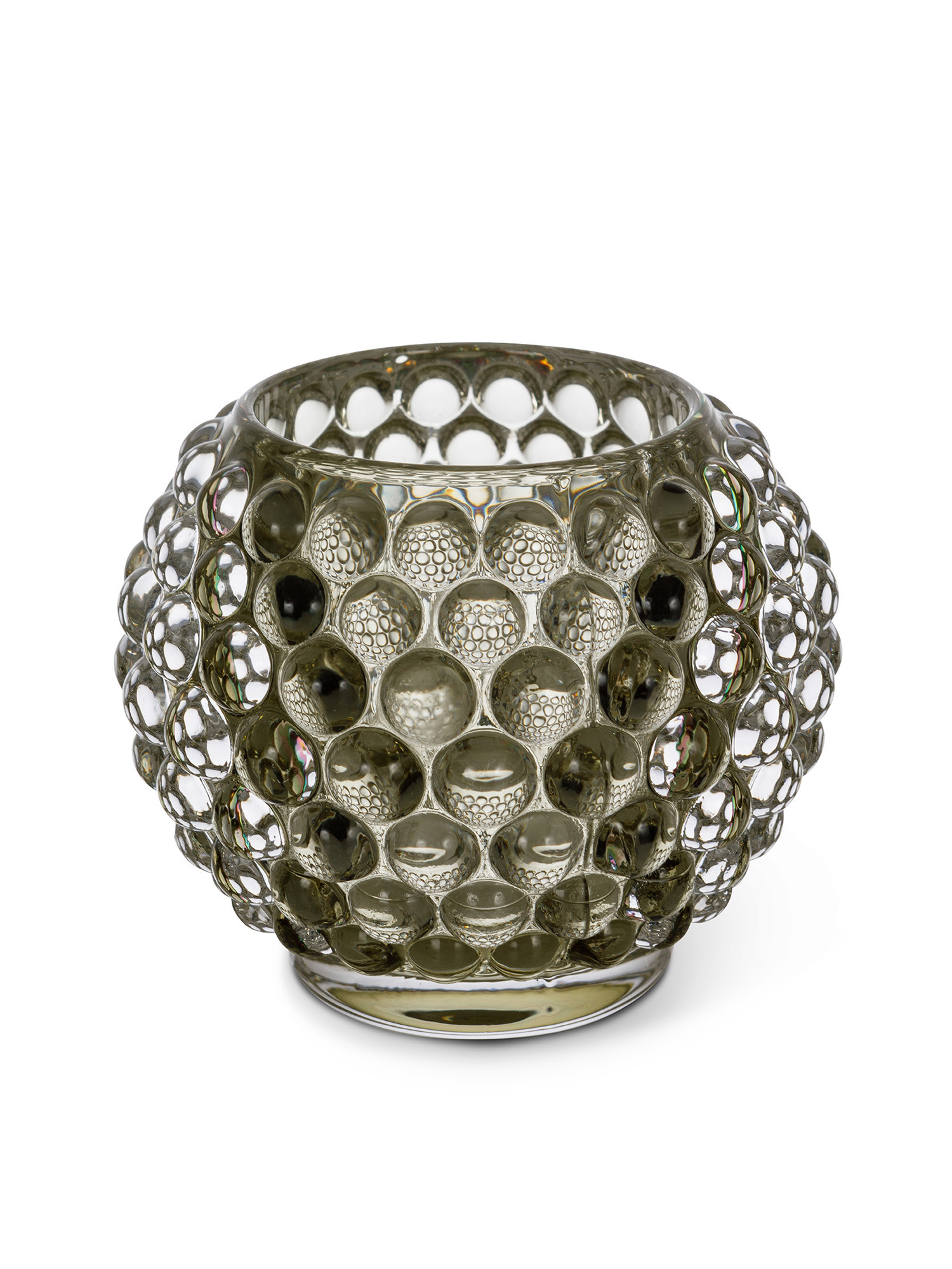 Porta t-light in vetro bubble