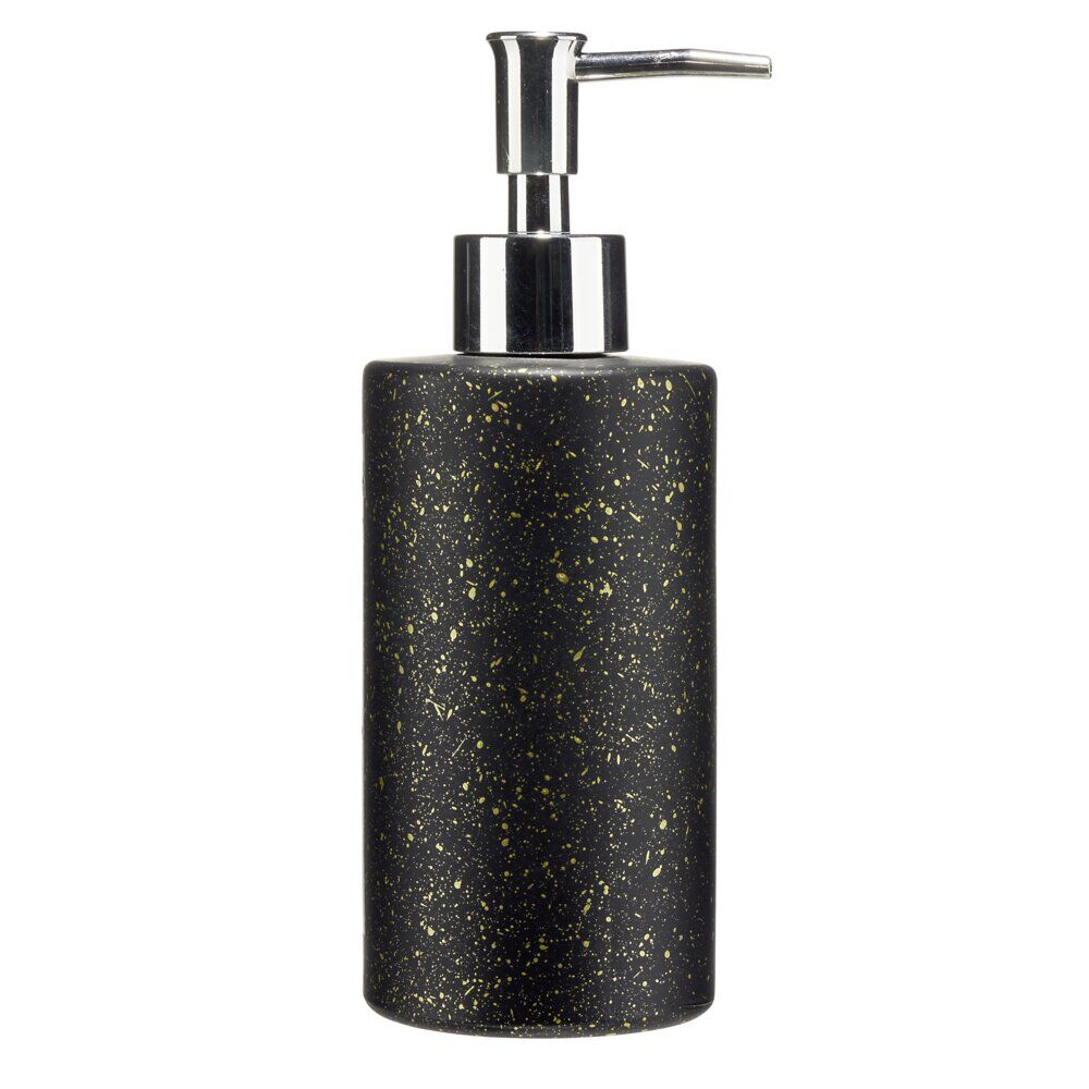 Distributeur de savon en verre et plastique gris 450ml Ø7xH19cm