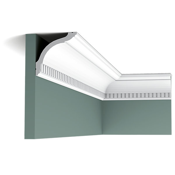 CX129 Corniche plafond Orac Decor - 9,5x9,5x200cm (h x p x L) - moulure décorative polymère Pack 2 pièces