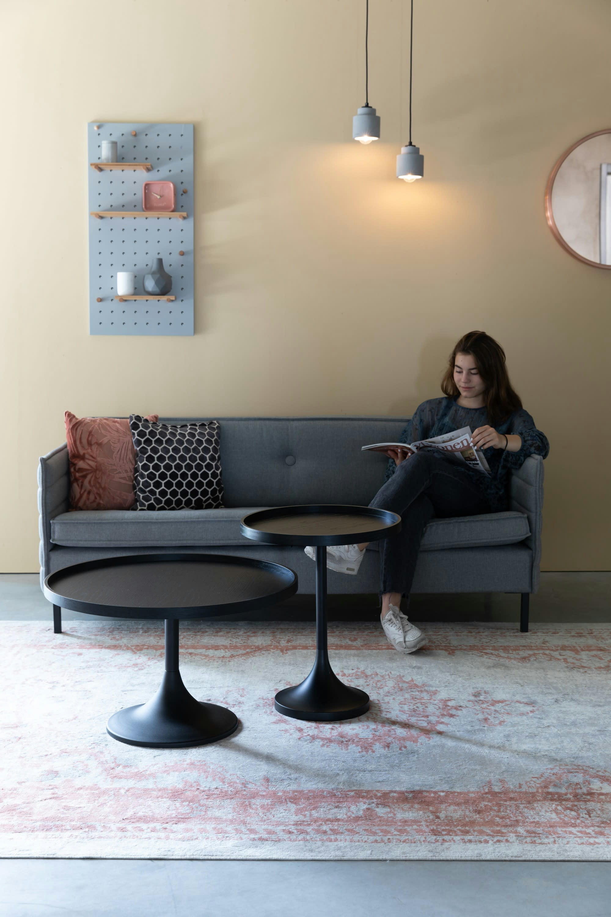 JASON - Table basse en bois noir