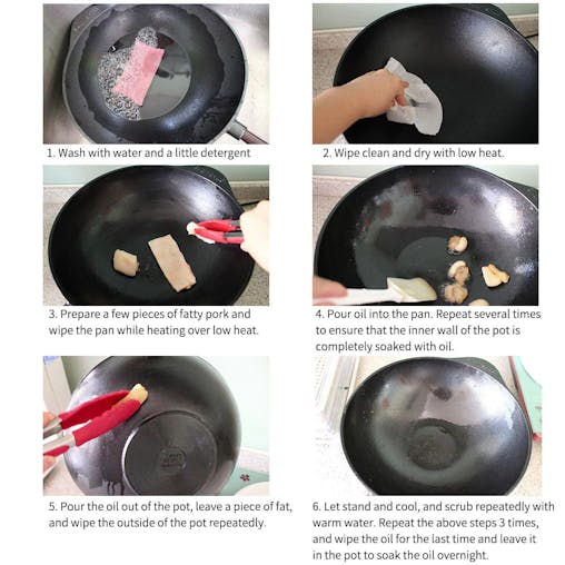 SOGA 2X 31cm Commercial Cast Iron Wok FryPan Fry Pan