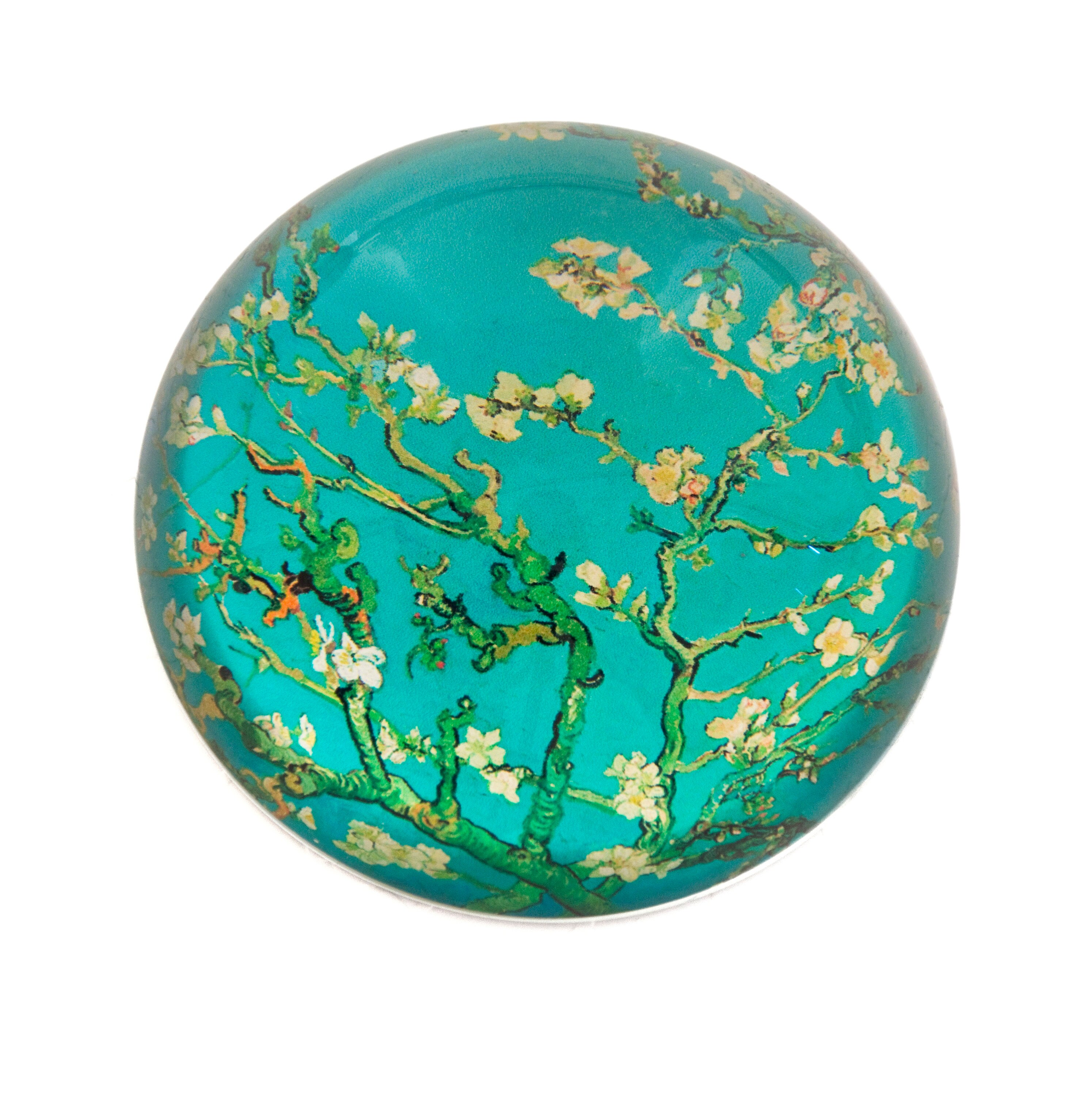 Value Arts Van Gogh Almond Blossom Crystal Glass Dome Paperweight