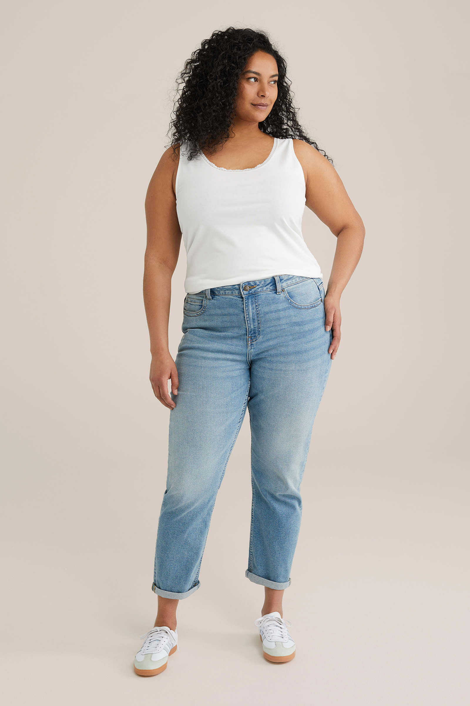 Dames singlet met kant - Curve