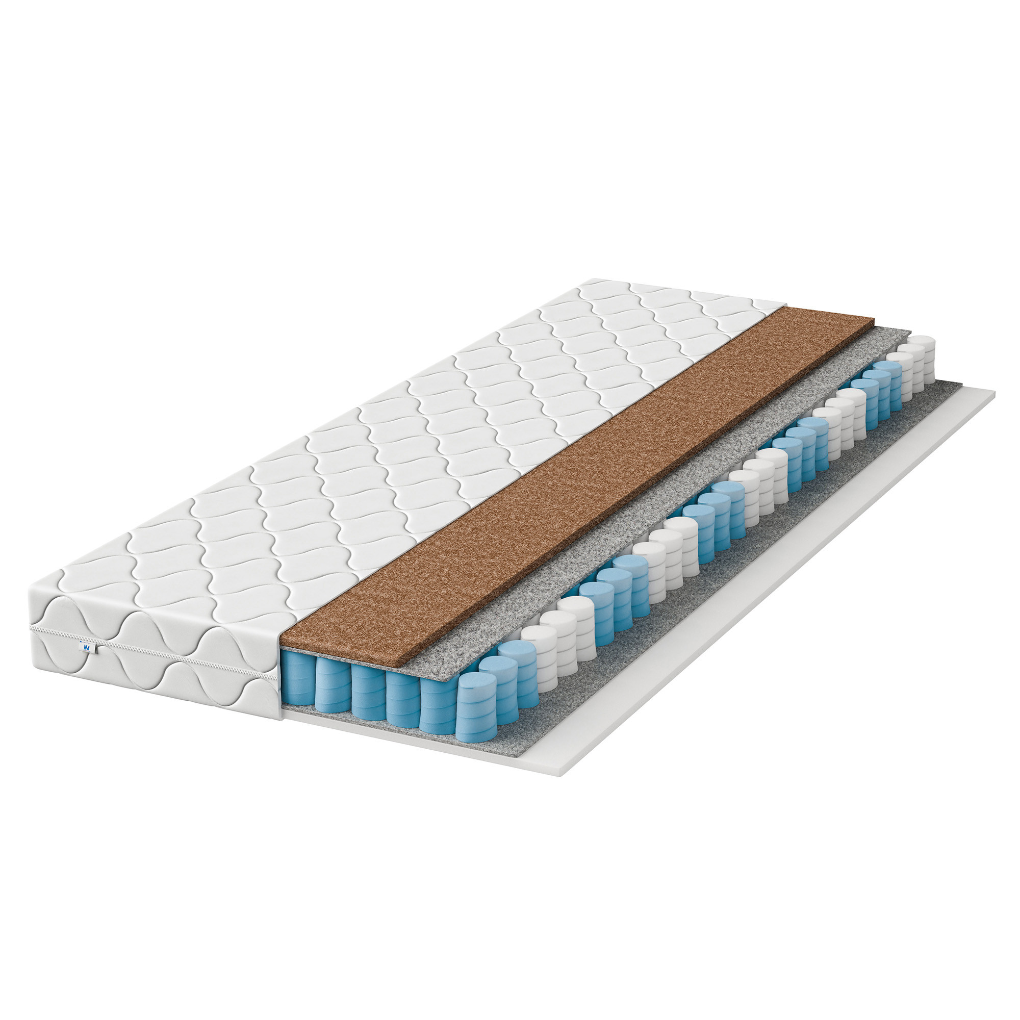 Materac sprężynowy z matą kokosową 80x200 POLO dwustronny 15 cm H2/H3