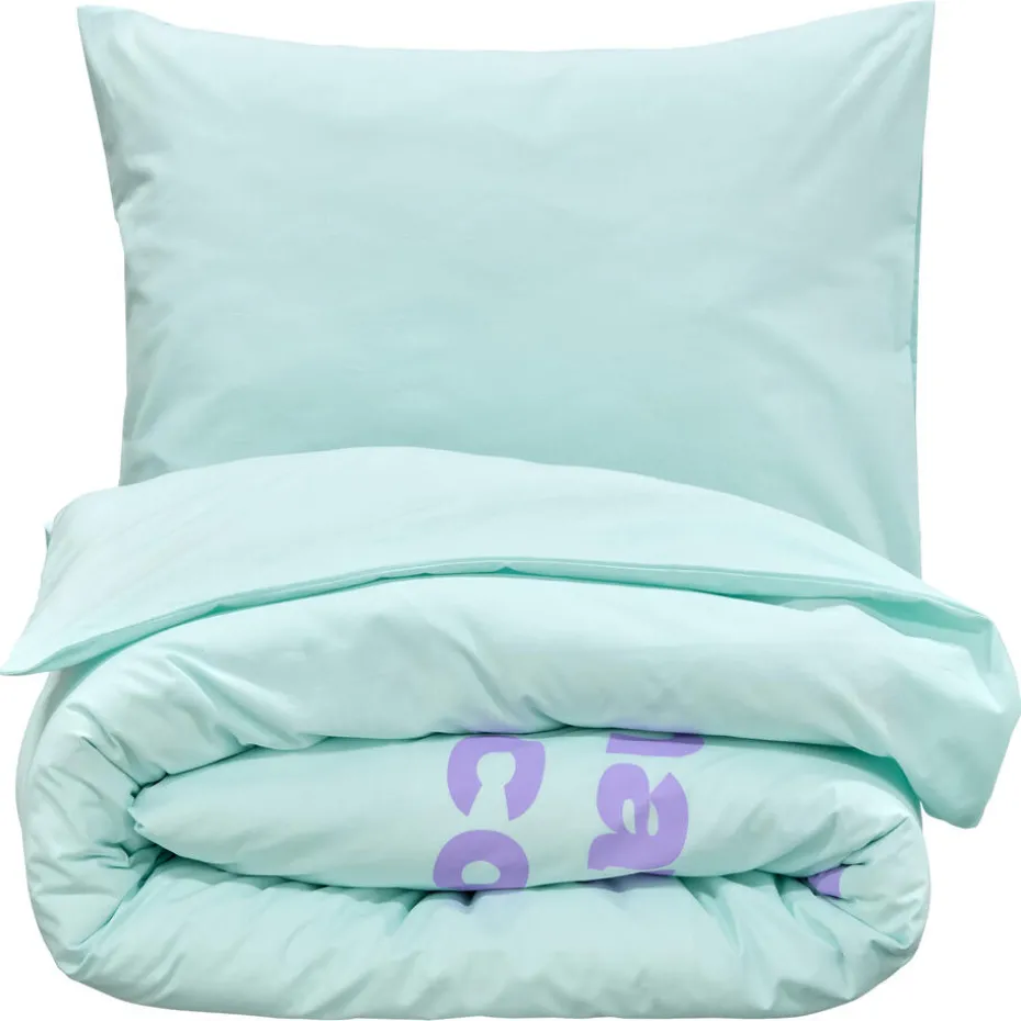 Kwantum Dekbedovertrekken | Beddengoed | Dekbedovertrek Naughty Corner Mint 240×240 Cm 240X240CM