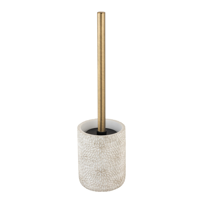 Brosse de toilette Montalfano blanc et or WENKO