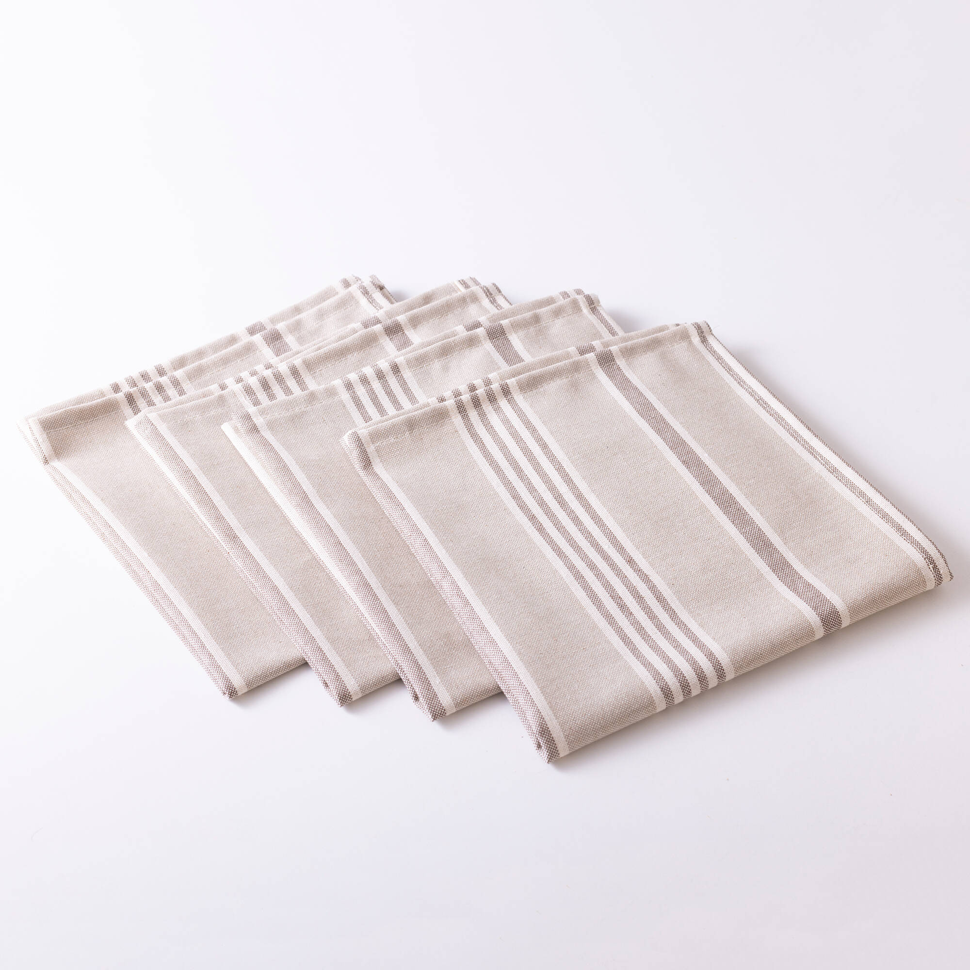 Serviettes de table rayées - lot de 4