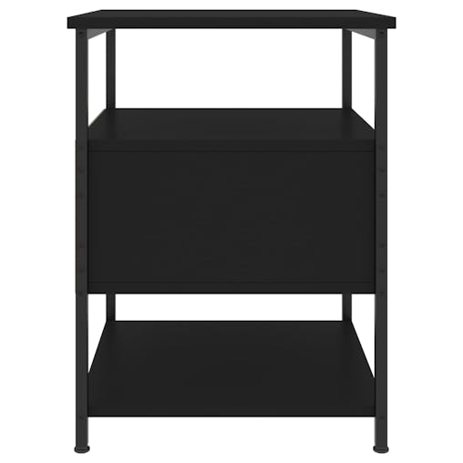 NNEVL Bedside Cabinet Black 40x42x56 cm Engineered Wood
