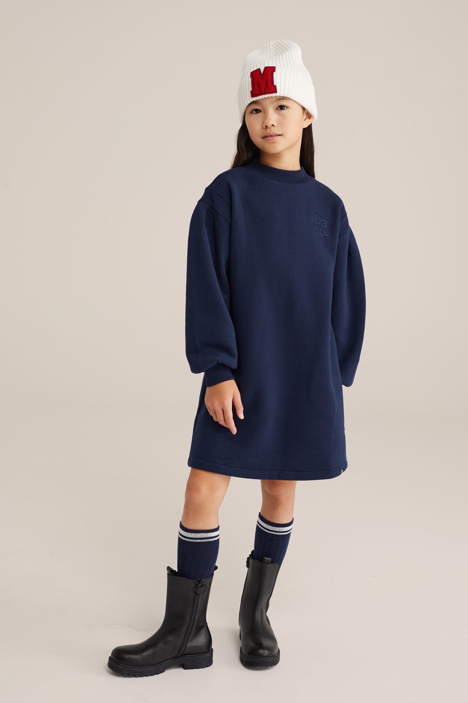 Meisjes sweatjurk met embroidery