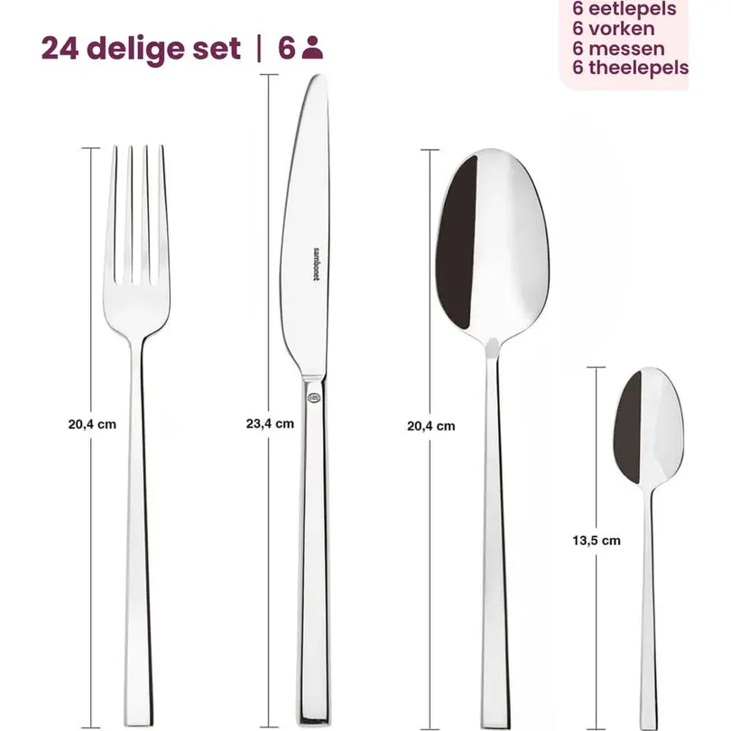 Besteckset 24-teilig Rock