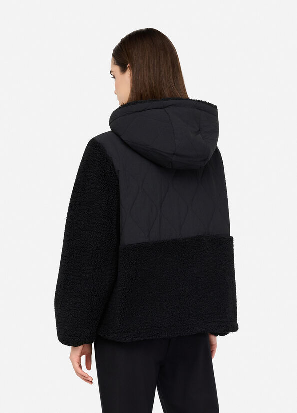 Giubbotto teddy con cappuccio