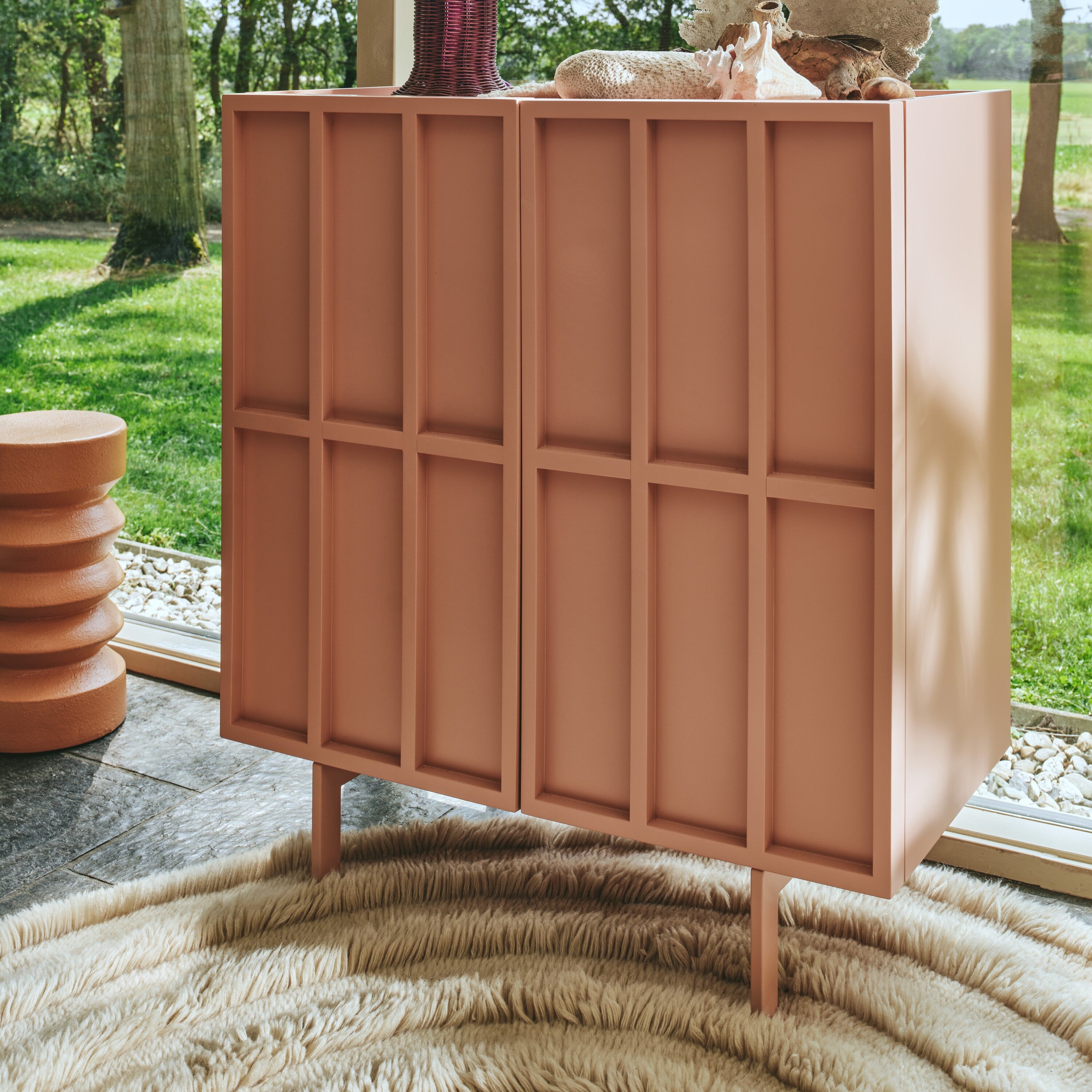 HKliving Round Woolen Vloerkleed Ø 150 cm - Cream