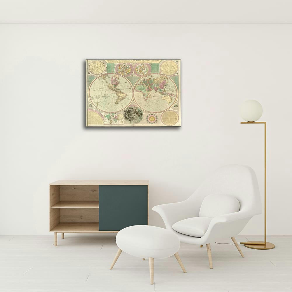 - Tableau cartographie ancienne carte No.59 80x100cm