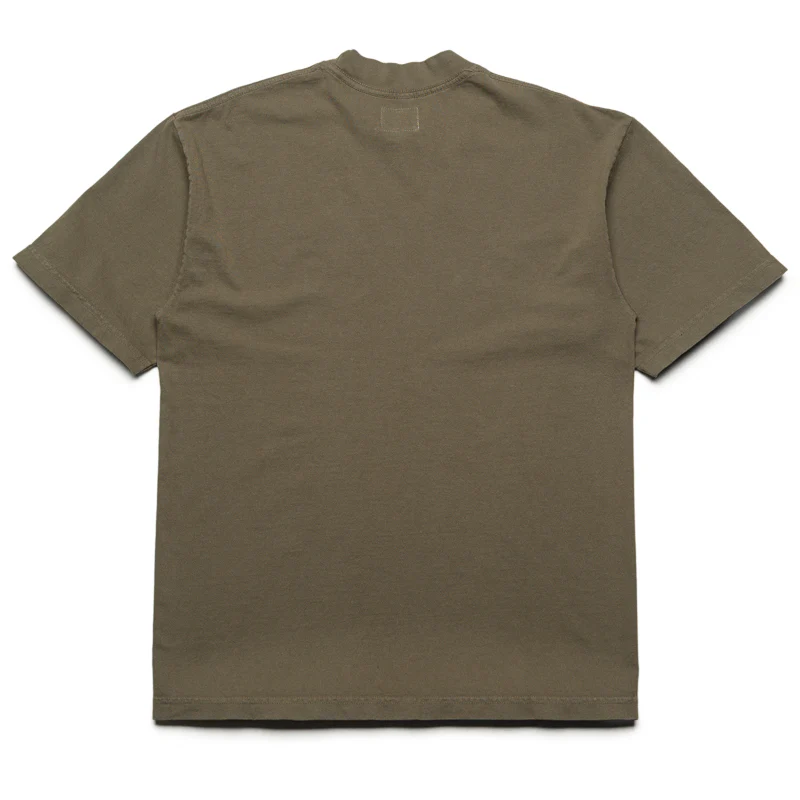 Politics Block Tee - Army Green