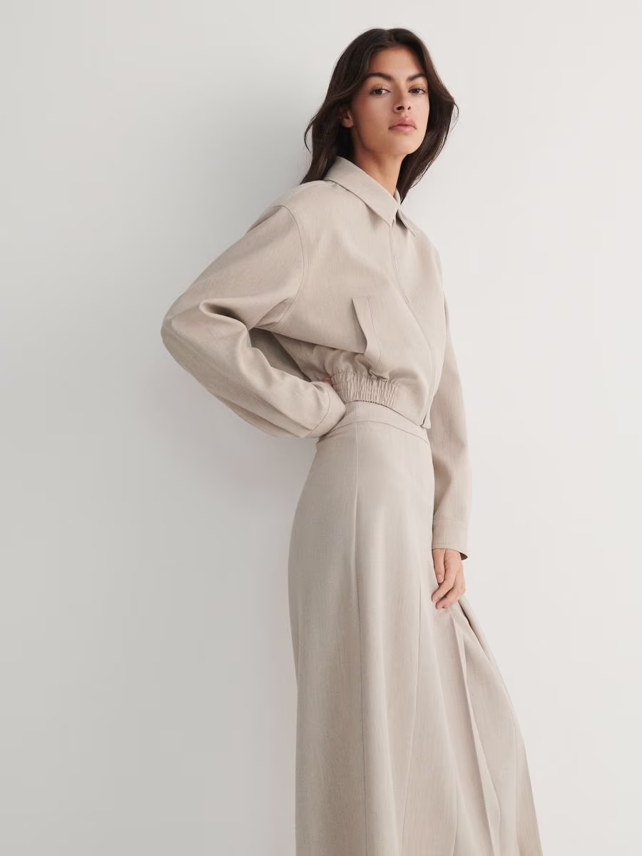 Skirt With Two Pleats