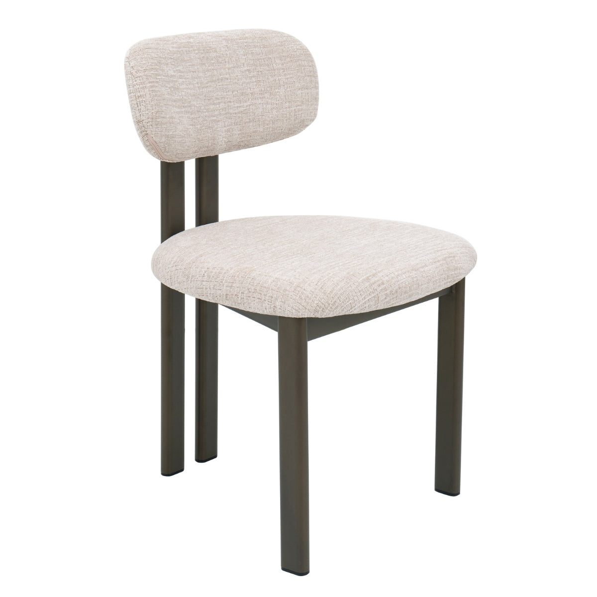 Giga Meubel Eetkamerstoel Noor - Beige/Brons - 51x53x81cm - Set van 2