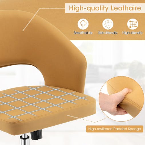 NNECW Modern Swivel Mid Back Home Office leisure Chair with Adjustable Height