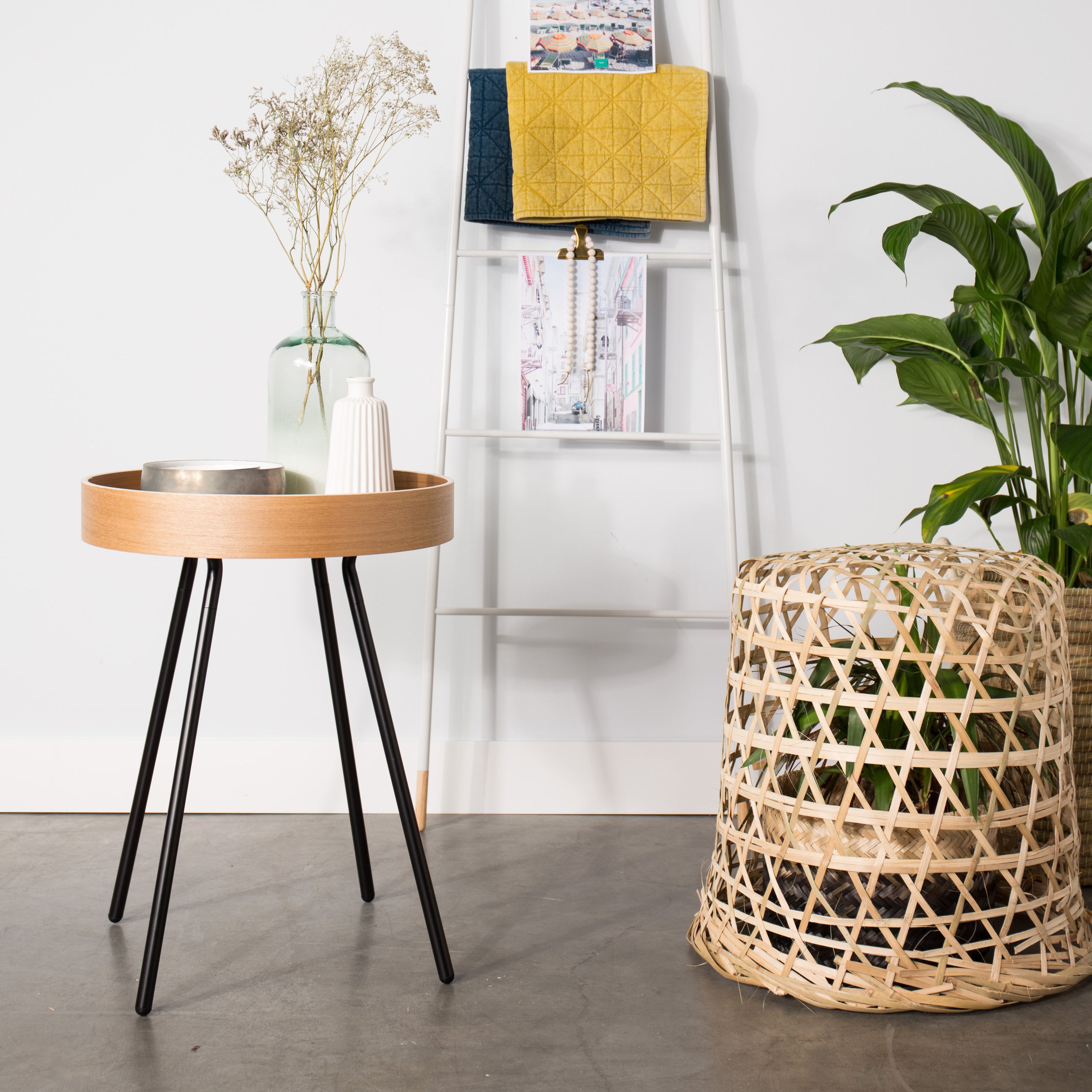 Zuiver Oak Tray Bijzettafel Ø 46,5 cm