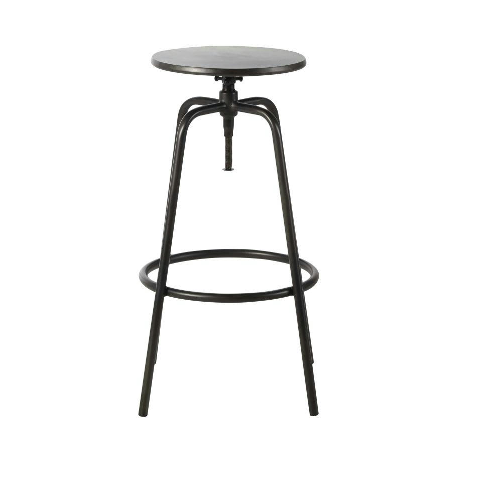 Up - Tabouret de bar en métal noir H68/76
