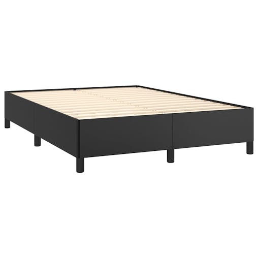 NNEVL Bed Frame Black 137x190 cm Double Faux Leather